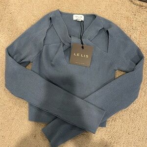 Lelis cut out ribbed crop top